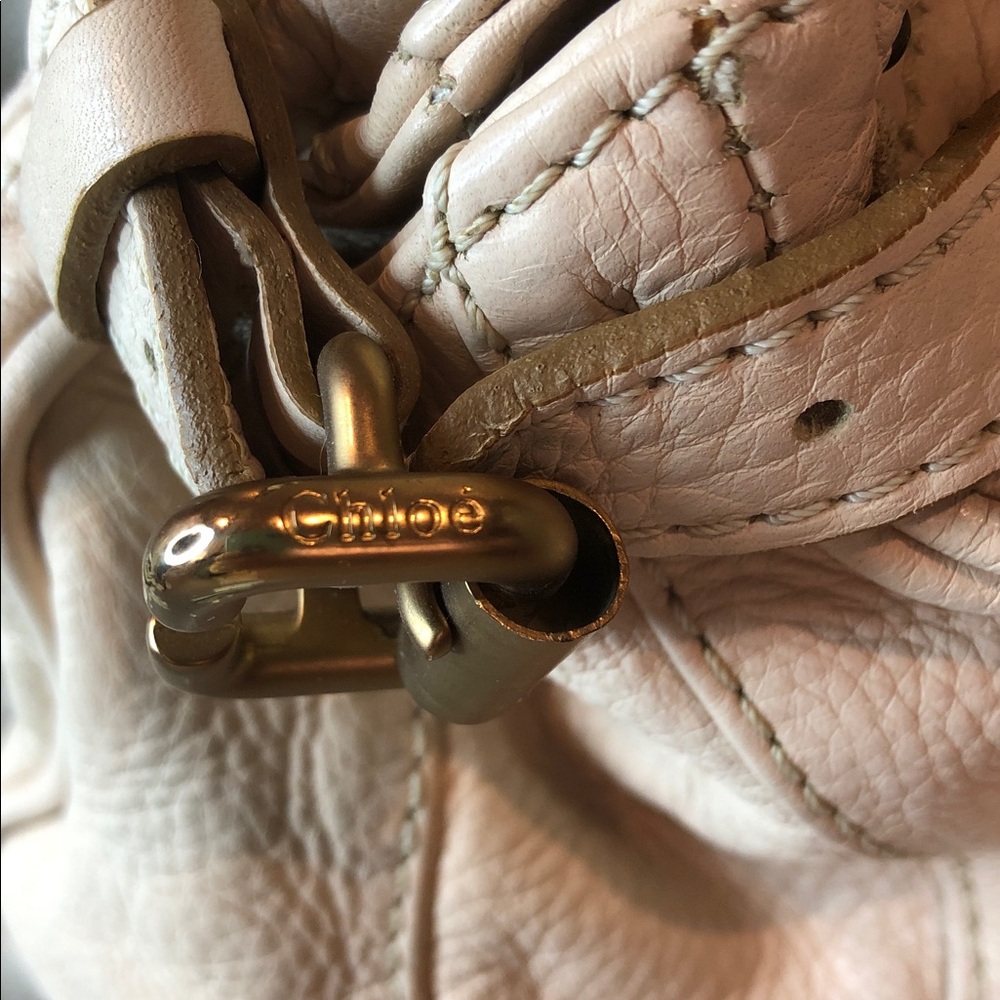 CHLOE PADDINGTON Small Ivory Leather Bag Removable Strap Lock and Key NWOT - Picture 10 of 16
